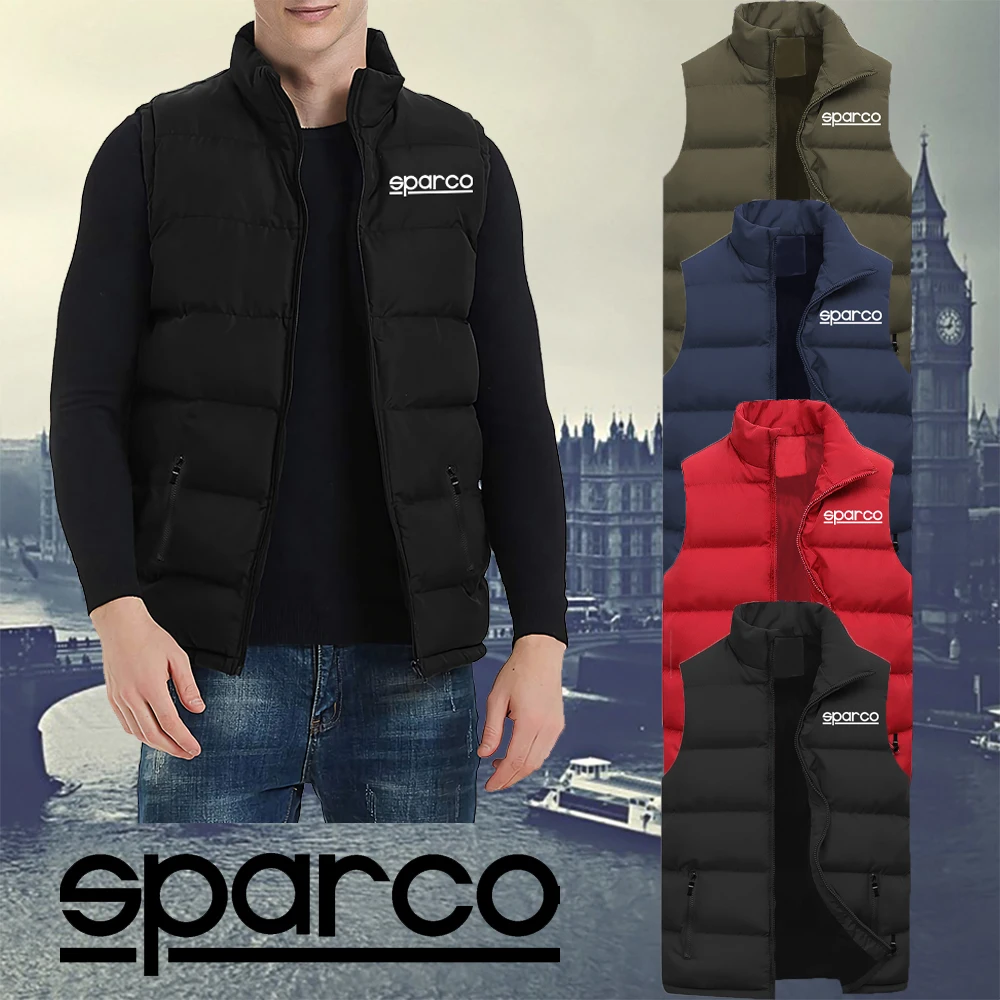 Men's Sparco Printed Autumn and Winter Warm Sleeveless Cotton Padded Puffer Vest Solid Color Coat Casual Zipper Jacket Outwear
Men's Sparco Printed Autumn and Winter Warm Sleeveless Cotton Padded Puffer Vest Solid Color Coat Casual Zipper Jacket Outwear
