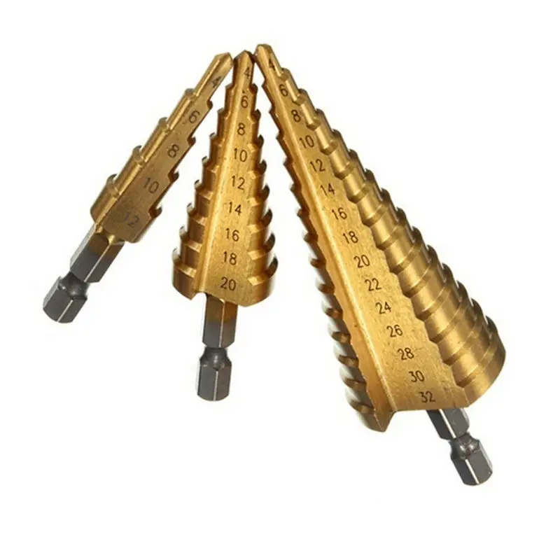 2 Sizes 1 Pcs Metric Spiral Flute The Pagoda Shape Hole Cutter 4-12/20mm HSS Steel Cone Drill Bit Set HSS Steel Step Sharpening
2 Sizes 1 Pcs Metric Spiral Flute The Pagoda Shape Hole Cutter 4-12/20mm HSS Steel Cone Drill Bit Set HSS Steel Step Sharpening