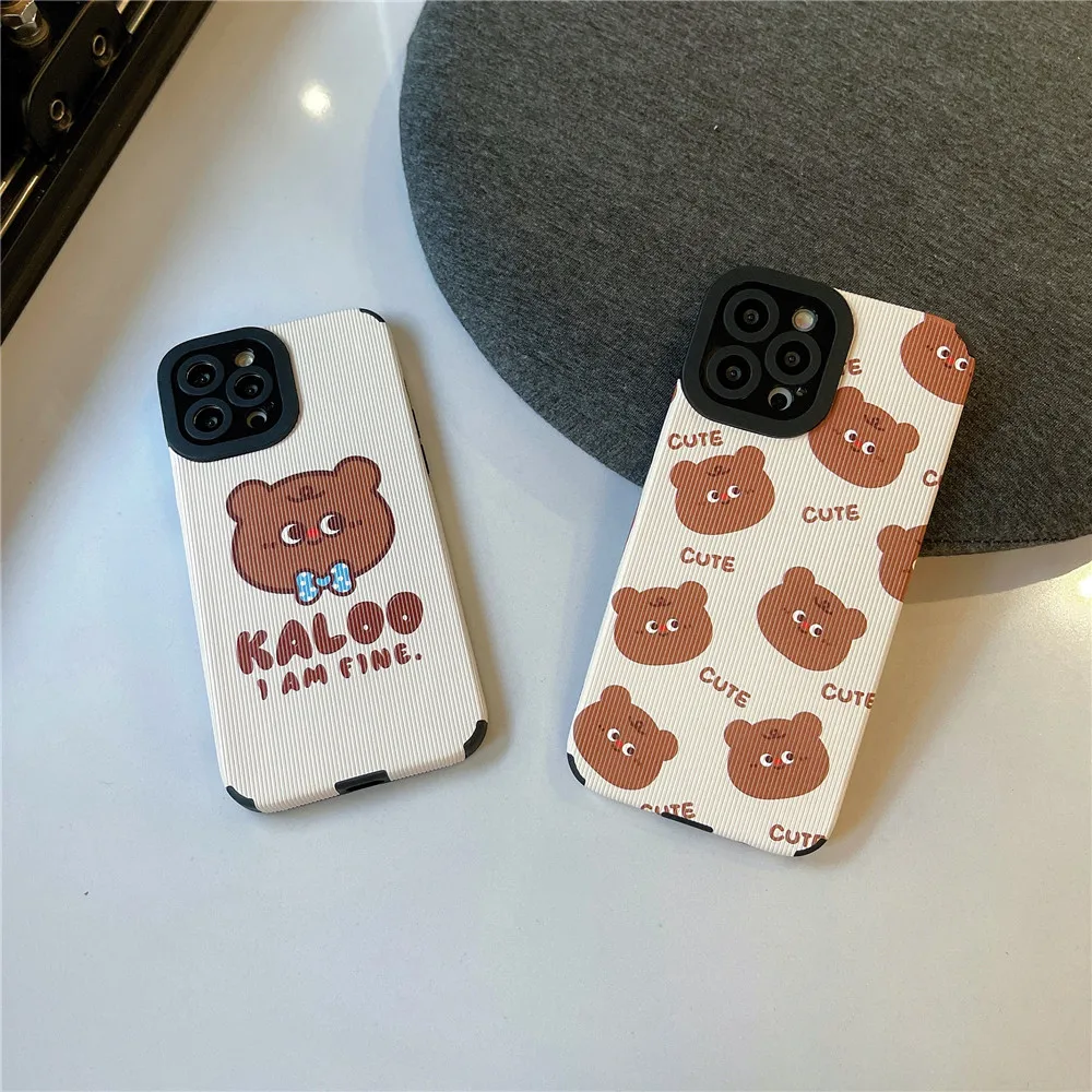 Cartoon Cute Bear Silicone Soft Frame Phone Case For iPhone 13 12 11 PRO MAX XS X XR Shockproof Fall-anti Protective Cover Shell
Cartoon Cute Bear Silicone Soft Frame Phone Case For iPhone 13 12 11 PRO MAX XS X XR Shockproof Fall-anti Protective Cover Shell