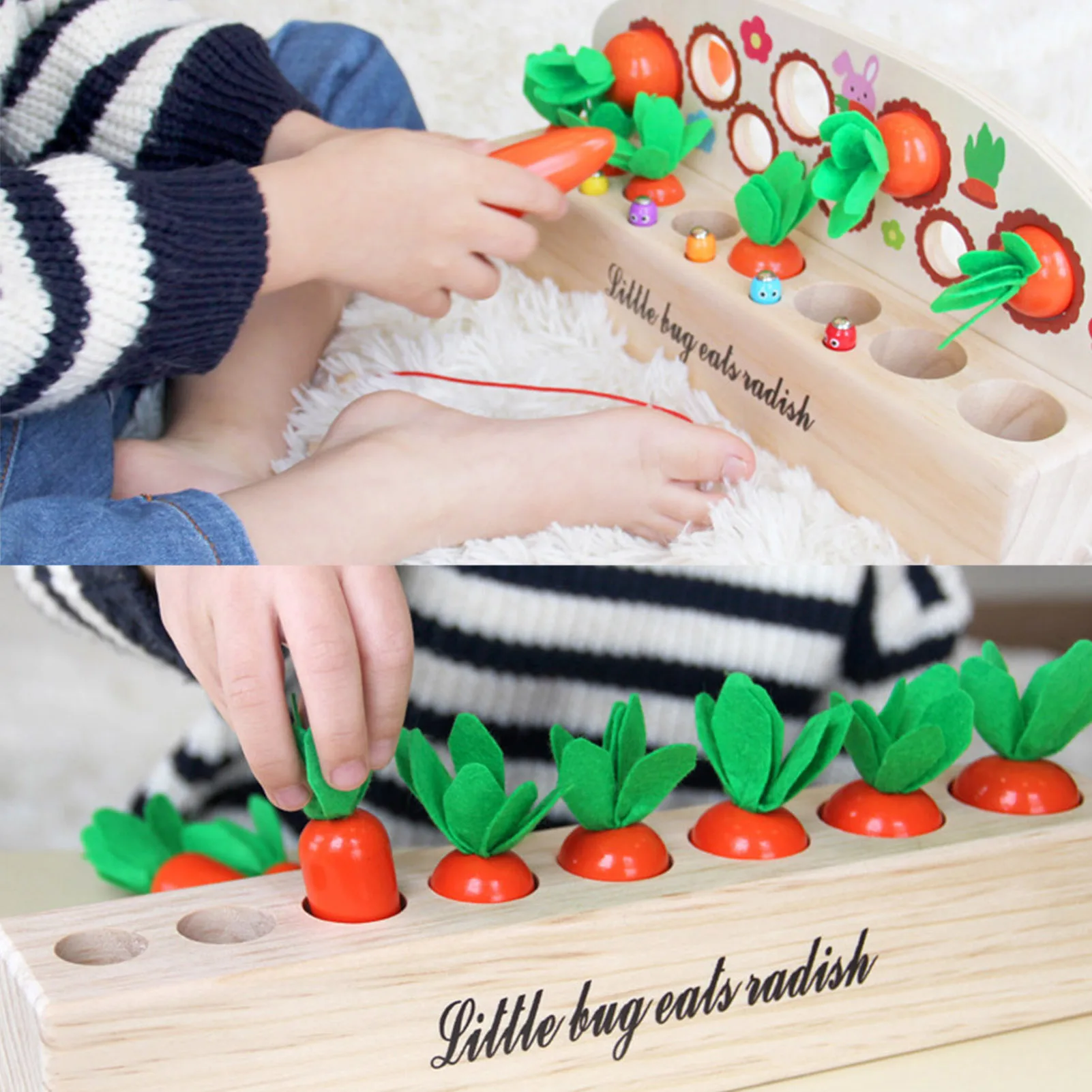 Wooden Toys Baby Montessori Toy Set Pulling Carrot Shape Matching Size Cognition Montessori Educational Toy Wooden Toys Baby
Wooden Toys Baby Montessori Toy Set Pulling Carrot Shape Matching Size Cognition Montessori Educational Toy Wooden Toys Baby