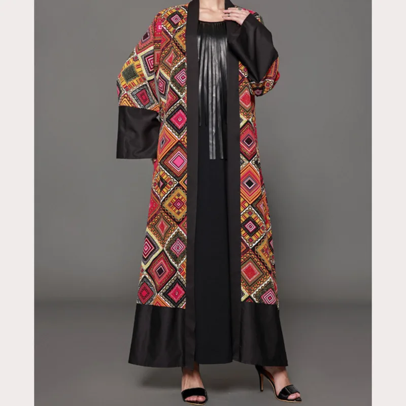 Cardigan Muslim Hijab Dress Dubai Arab Islamic Mid East Turkey Vogue Robe Long Sleeve Printed Tie Belt Worship Service
Cardigan Muslim Hijab Dress Dubai Arab Islamic Mid East Turkey Vogue Robe Long Sleeve Printed Tie Belt Worship Service