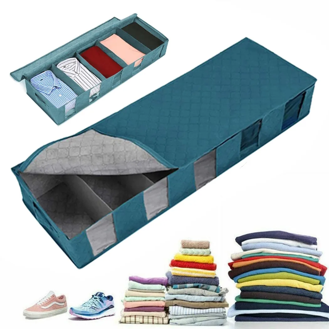 Foldable 5 Sections Under Bed Clothes Item Storage Dustproof Storage Bag Container Clothes Organizer Visible Clear Window
Foldable 5 Sections Under Bed Clothes Item Storage Dustproof Storage Bag Container Clothes Organizer Visible Clear Window