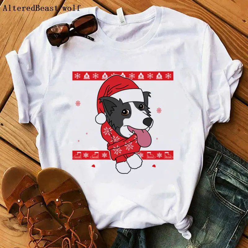 Border Collie christmas T-Shirt 2021 women print plus size harajuku shirt Women tshirt Tops female funny kawaii clothes
Border Collie christmas T-Shirt 2021 women print plus size harajuku shirt Women tshirt Tops female funny kawaii clothes