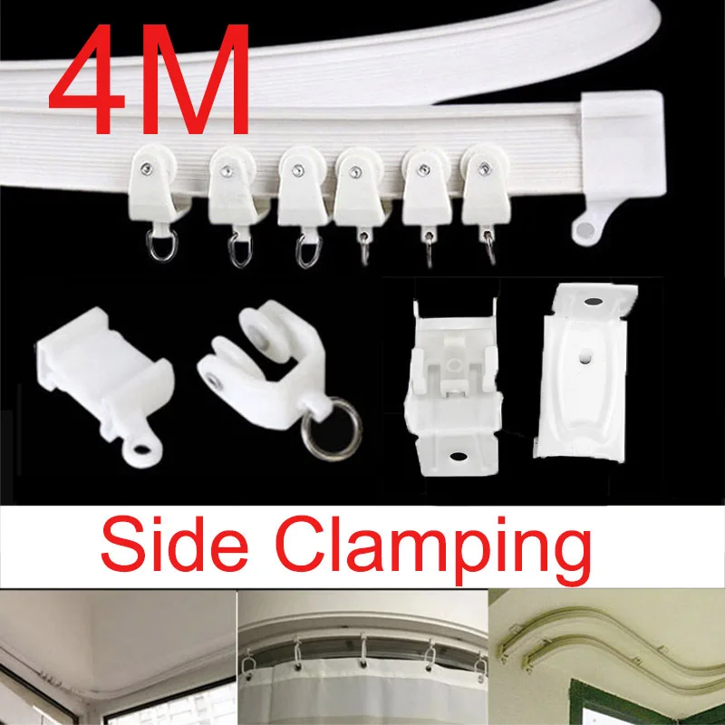 4M Curtain Rail Track Side Clamping Flexible Ceiling Mounted For Windows Plastic Bendable Rod Rail Straight Pole Accessories
4M Curtain Rail Track Side Clamping Flexible Ceiling Mounted For Windows Plastic Bendable Rod Rail Straight Pole Accessories