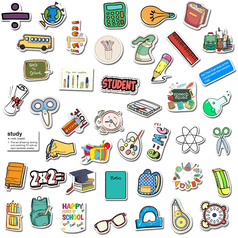 50PCS School Stationery Stickers Desk Stationery Laptop Cartoon For Snowboard Laptop Luggage Fridge Graffiti Decal Stickers
50PCS School Stationery Stickers Desk Stationery Laptop Cartoon For Snowboard Laptop Luggage Fridge Graffiti Decal Stickers