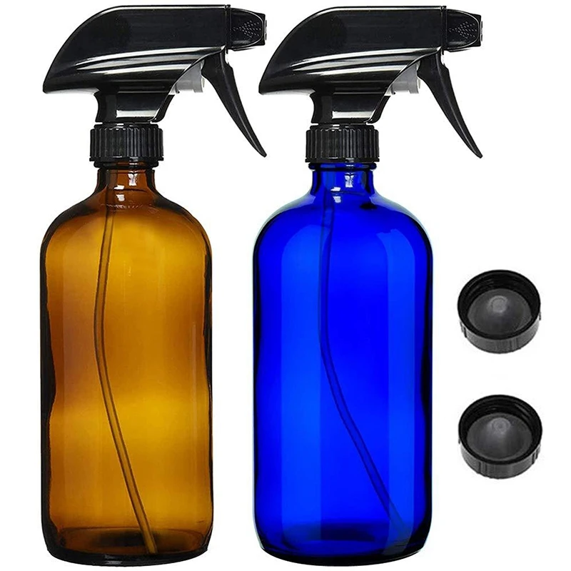 

2 предмета пустой Янтарный стеклянный спрей бутылки, многоразовый контейнер для чистящих средств, Эфирное Масла или ароматерапия Распылите...