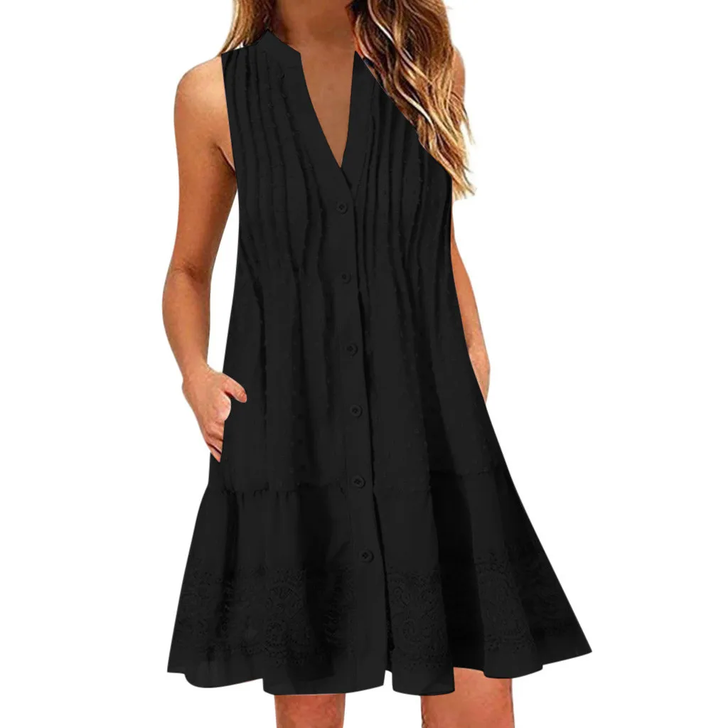 woman dress summer The Fashion Women Summer V-Neck Sleeveless Dress femme robe vintage женское платье vestidos
woman dress summer The Fashion Women Summer V-Neck Sleeveless Dress femme robe vintage женское платье vestidos