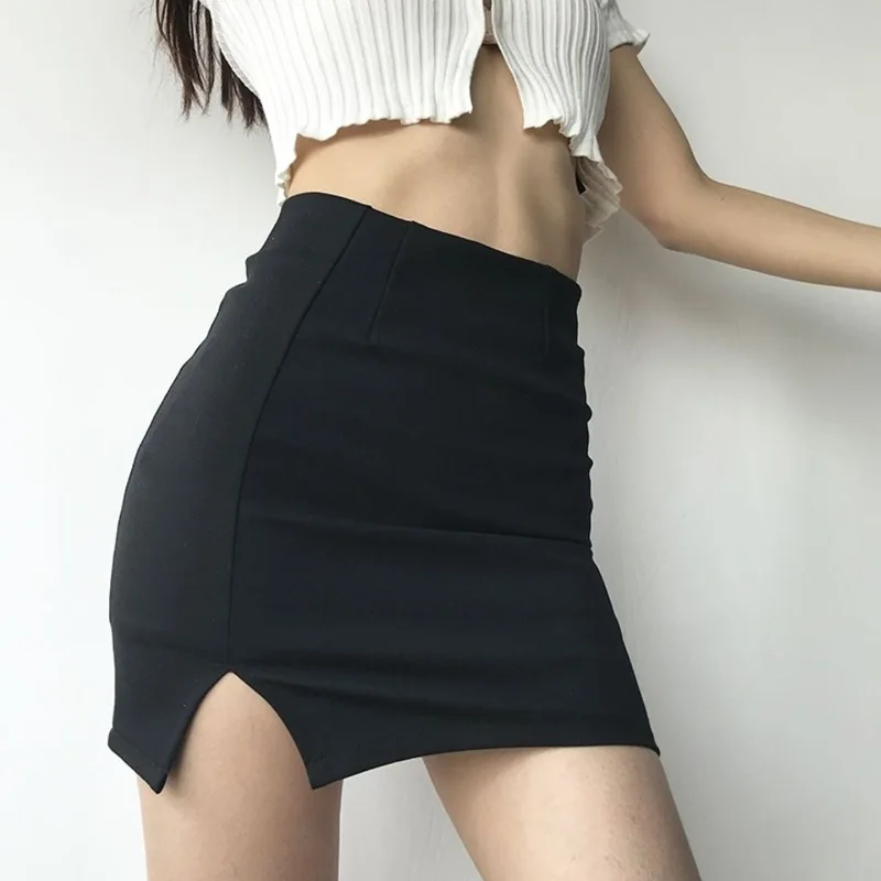 Elastic High Waist Zip Up Black Mini Skirt Package Hip Sexy Split Skort Skirts Women Summer Solid Office Lady Work Skirts 2021
Elastic High Waist Zip Up Black Mini Skirt Package Hip Sexy Split Skort Skirts Women Summer Solid Office Lady Work Skirts 2021