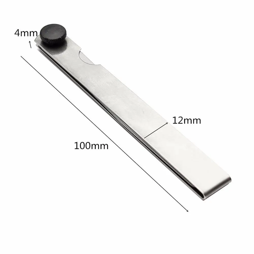 1 Set Metric Feeler Gauge 17/20 Blades 0.02-1.00mm For Feeler Valve Gaskets Measurements Tools High Quality Carbon Steel
1 Set Metric Feeler Gauge 17/20 Blades 0.02-1.00mm For Feeler Valve Gaskets Measurements Tools High Quality Carbon Steel