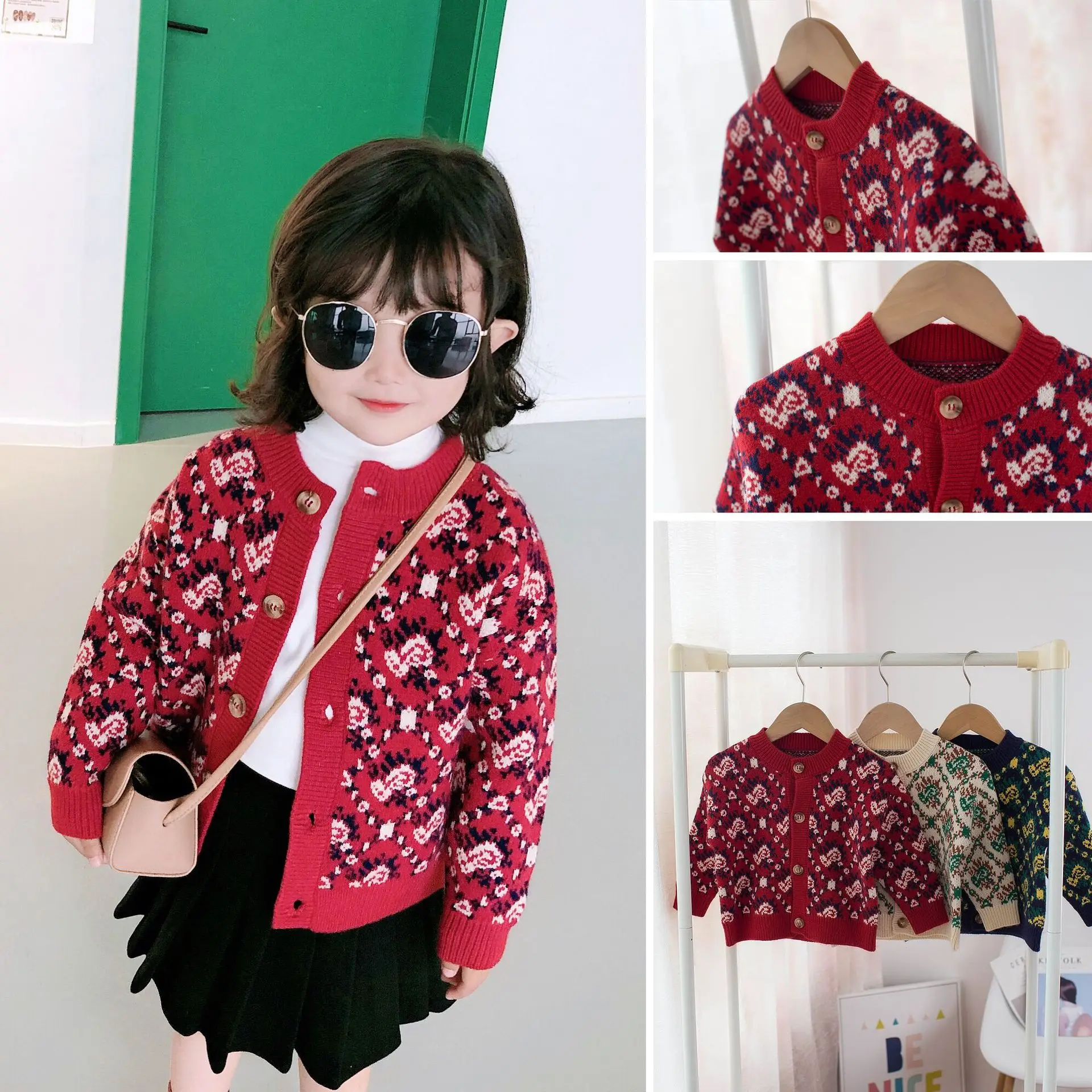 Children Knit Clothing Sweater Autumn Winter Boys Girls Plaid Floral Cardigan Princess Christmas Baby Kid Toddler Outerwear Coat
Children Knit Clothing Sweater Autumn Winter Boys Girls Plaid Floral Cardigan Princess Christmas Baby Kid Toddler Outerwear Coat
