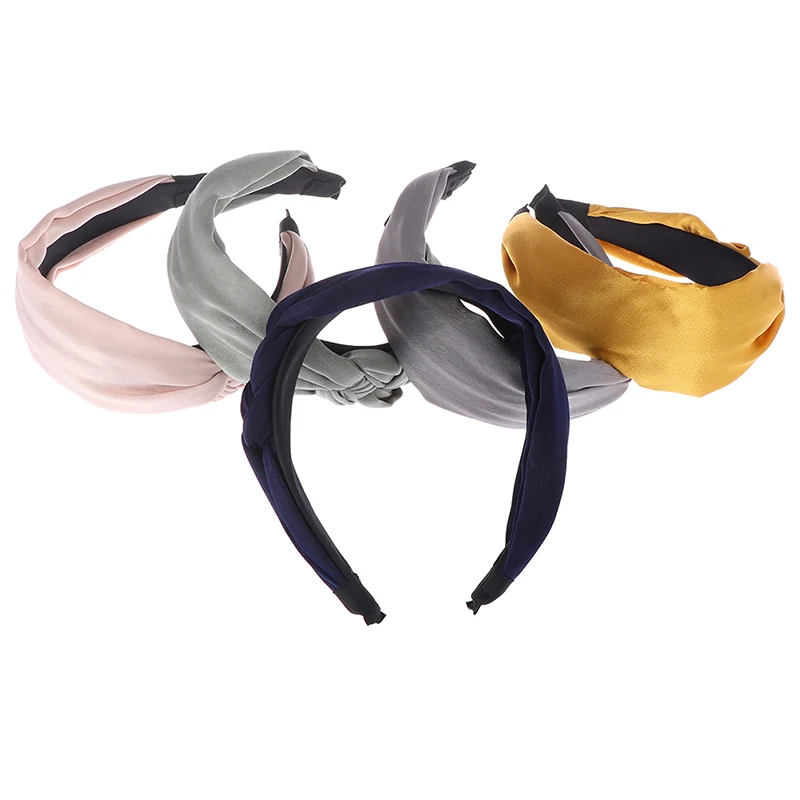 Fashion Solid Twist Knotted Hairband Hair Hoop Headband For Women Knot Cross Tie Band Accessories | Аксессуары для одежды