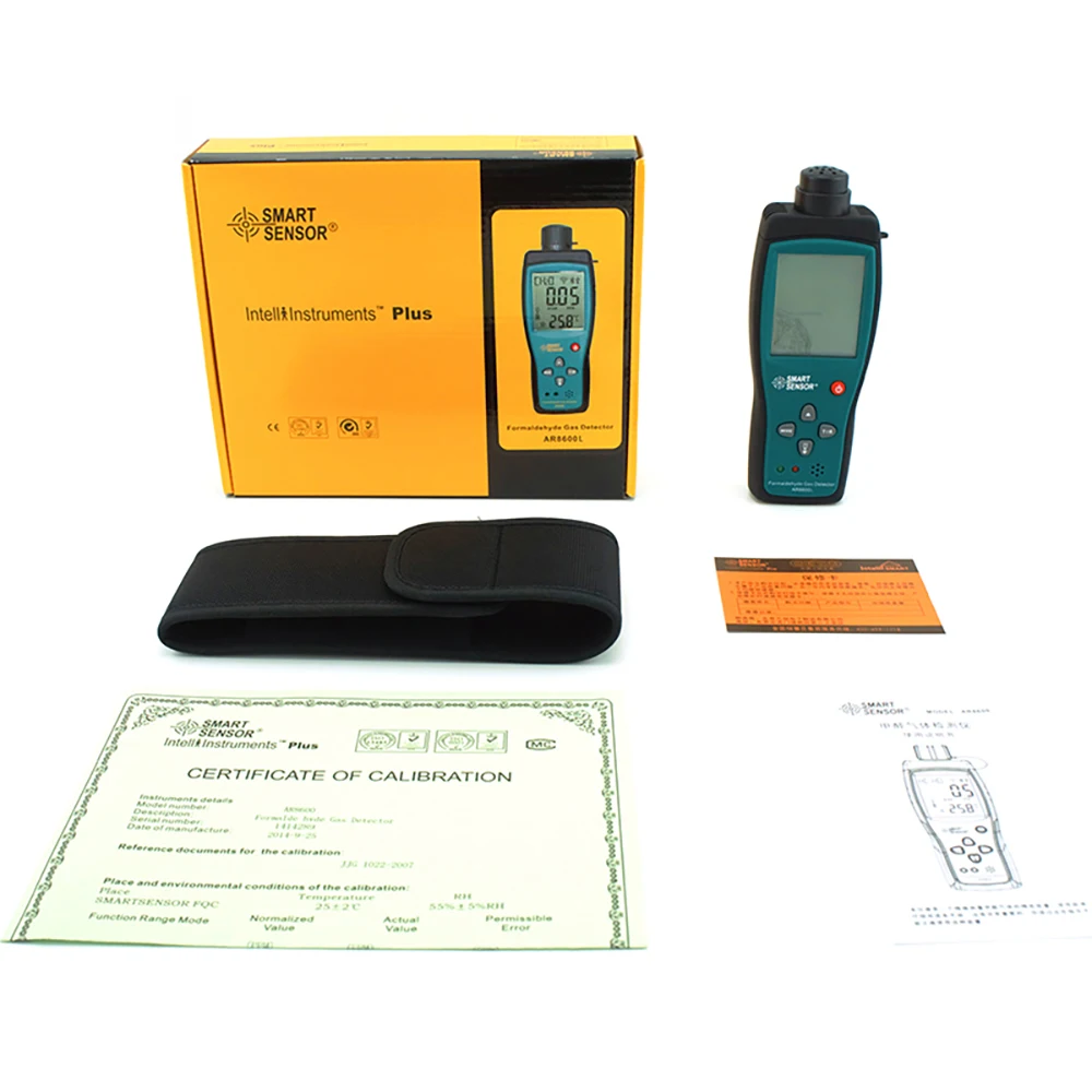 Smart Sensor Formaldehyde Meter Large LCD Display HCHO Analyzer Professional Portable Formaldehyde detector Sound Light Alarm
Smart Sensor Formaldehyde Meter Large LCD Display HCHO Analyzer Professional Portable Formaldehyde detector Sound Light Alarm