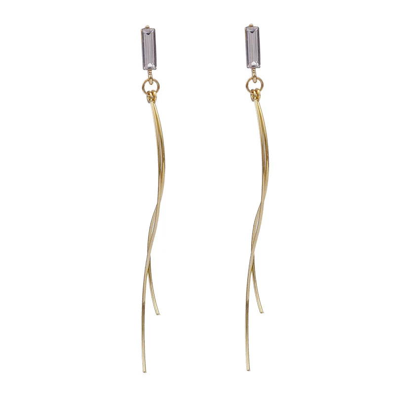 Minimalist Rhinestone Long Drop Earrings Statement S Shape Metal Tassel Earrings Women's Fashion Fringed Flower Earrings
Minimalist Rhinestone Long Drop Earrings Statement S Shape Metal Tassel Earrings Women's Fashion Fringed Flower Earrings