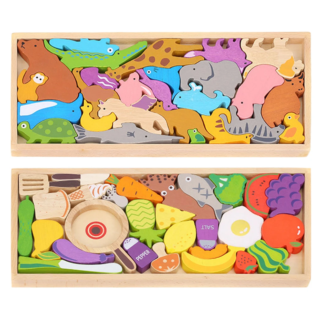 Montessori Cartoon 3D Puzzle Children's Wooden Puzzle Educational Toys Kids Jigsaw Puzzles Toys
Montessori Cartoon 3D Puzzle Children's Wooden Puzzle Educational Toys Kids Jigsaw Puzzles Toys