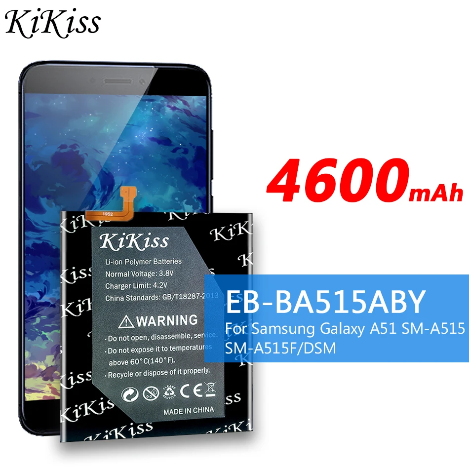 For Samsung Replacement Battery EB-BA515ABY For Samsung Galaxy A51 SM-A515 SM-A515F/DSM Phone Battery 4600mAh EB BA515ABY
For Samsung Replacement Battery EB-BA515ABY For Samsung Galaxy A51 SM-A515 SM-A515F/DSM Phone Battery 4600mAh EB BA515ABY