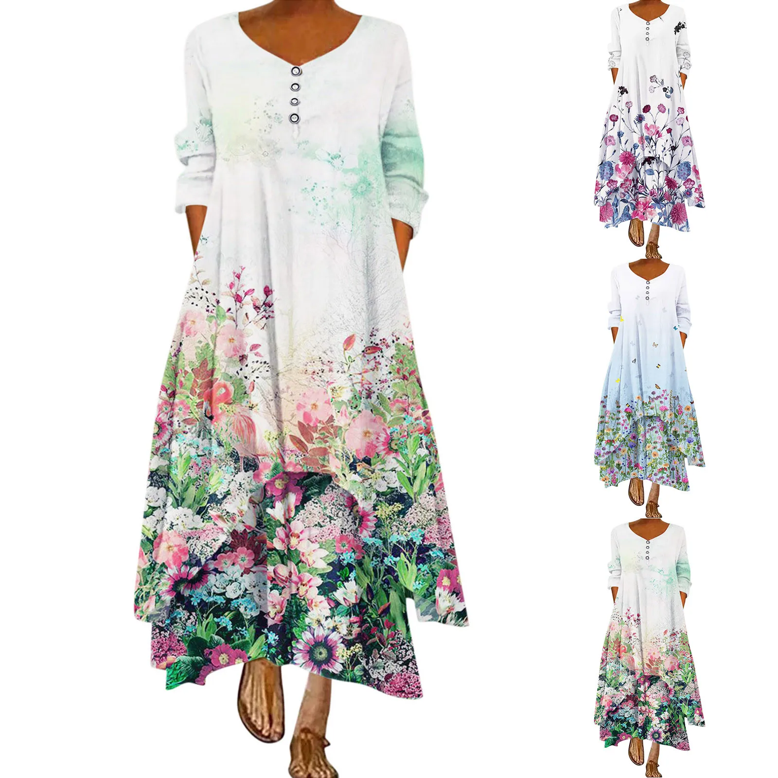 Новинка 2021, женское богемное платье большого размера, платье-макси свободного кроя с принтом, летнее платье оверсайз, Лучшее Пляжное платье ... 
Новинка 2021, женское богемное платье большого размера, платье-макси свободного кроя с принтом, летнее платье оверсайз, Лучшее Пляжное платье ...