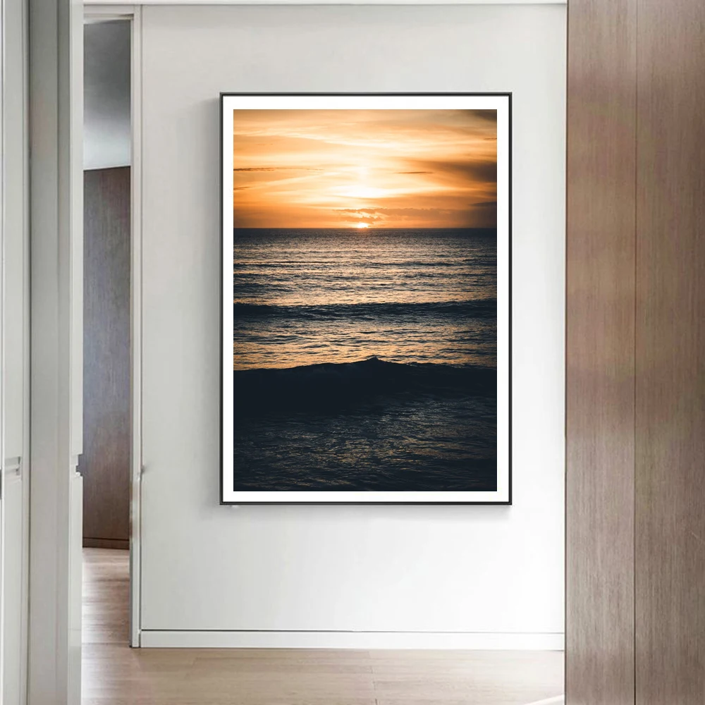 Modern landscape oil painting sunset sea surface art canvas painting living room corridor office home decoration mural
Modern landscape oil painting sunset sea surface art canvas painting living room corridor office home decoration mural
