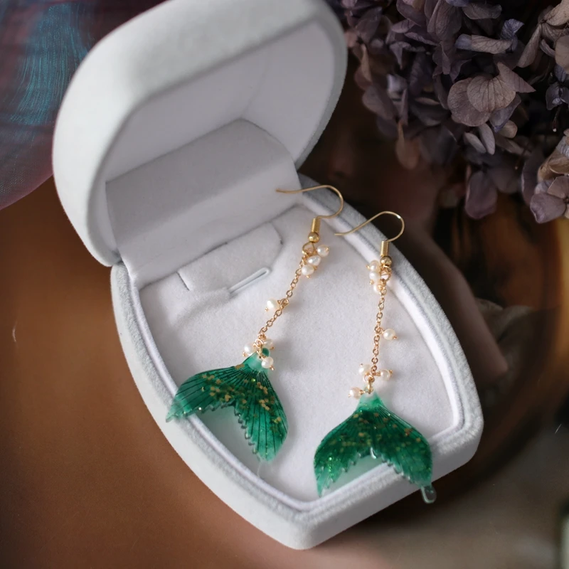 FXLRY Elegant Handmade natural freshwater pearl Fashion European and American fishtail long earrings for Women jewelry
FXLRY Elegant Handmade natural freshwater pearl Fashion European and American fishtail long earrings for Women jewelry