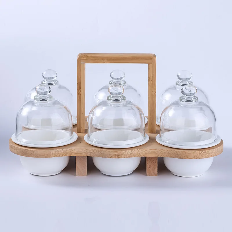 BOUSSAC Ceramic Bread Bowl Salad Ice Cream Bowl Dessert Plate Bamboo Frame Glass Cover Porcelain Sauce Dish Dinner Sets
BOUSSAC Ceramic Bread Bowl Salad Ice Cream Bowl Dessert Plate Bamboo Frame Glass Cover Porcelain Sauce Dish Dinner Sets