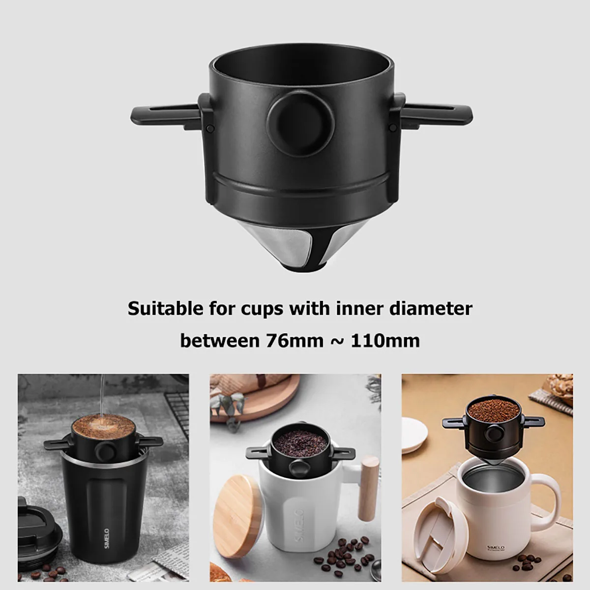 Coffee Filter Portable 304 Stainless Steel Drip Coffee Tea Holder Funnel Baskets Reusable Stand Coffee Filter Not with Cup
Coffee Filter Portable 304 Stainless Steel Drip Coffee Tea Holder Funnel Baskets Reusable Stand Coffee Filter Not with Cup