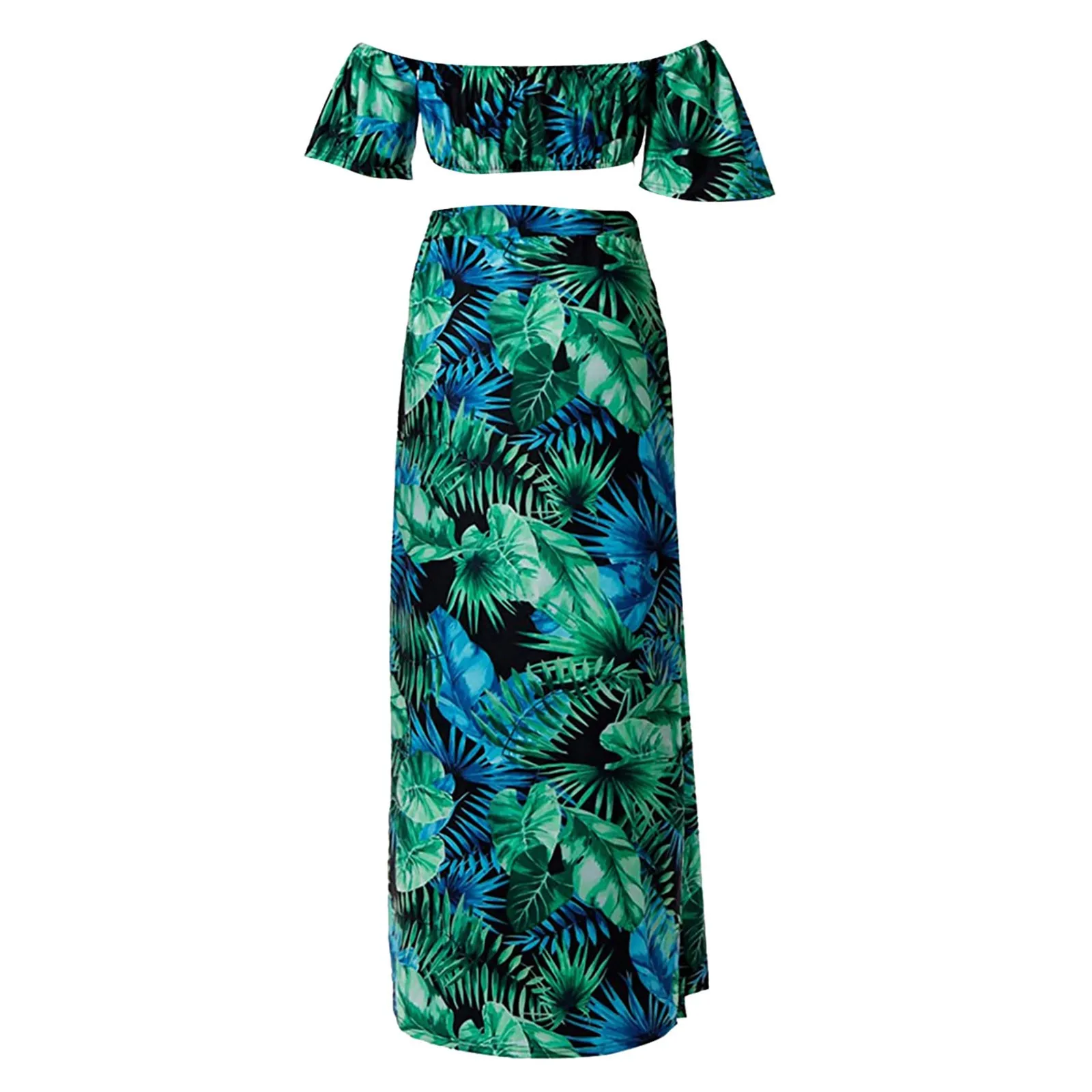 Women Sets Sexy Split Skirt Top Set Off Shoulder Strapless Crop Top Long Skirt Set Summer Print Beach Outfits Mujer Faldas
Women Sets Sexy Split Skirt Top Set Off Shoulder Strapless Crop Top Long Skirt Set Summer Print Beach Outfits Mujer Faldas