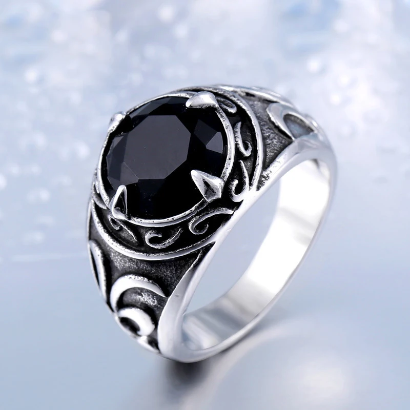 Stainless Steel Inlaid Sapphire Carved Men's Ring Retro Personality Jewelry Biker Accessories Creative Boyfriend Gift Wholesale
Stainless Steel Inlaid Sapphire Carved Men's Ring Retro Personality Jewelry Biker Accessories Creative Boyfriend Gift Wholesale