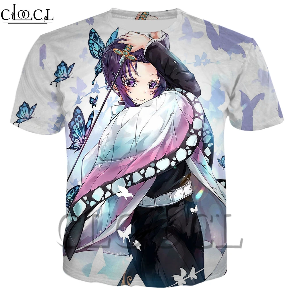CLOOCL аниме Kinetsu No Yaiba Demon Slayer бабочка ниндзя 3D печатная Футболка для отдыха мужчин и