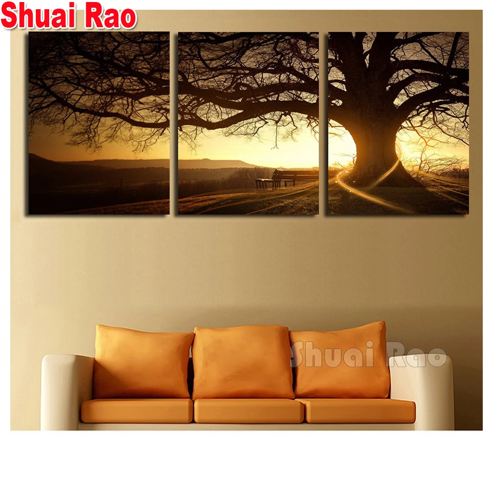 3 piece Sunset tree landscape modern Diamond painting Embroidery Full round Square drills 3d Cross Stitch Diamond Mosaic set 
3 piece Sunset tree landscape modern Diamond painting Embroidery Full round Square drills 3d Cross Stitch Diamond Mosaic set