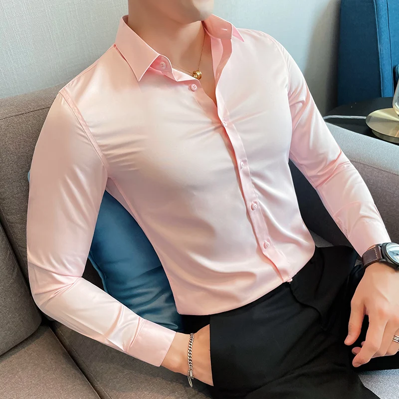 GZDEERAX Male Shirts Luxury Long Sleeve Solid Color Business Casual Men's Shirts Fashion Slim Fit Simple Man Shirts 5XL
GZDEERAX Male Shirts Luxury Long Sleeve Solid Color Business Casual Men's Shirts Fashion Slim Fit Simple Man Shirts 5XL