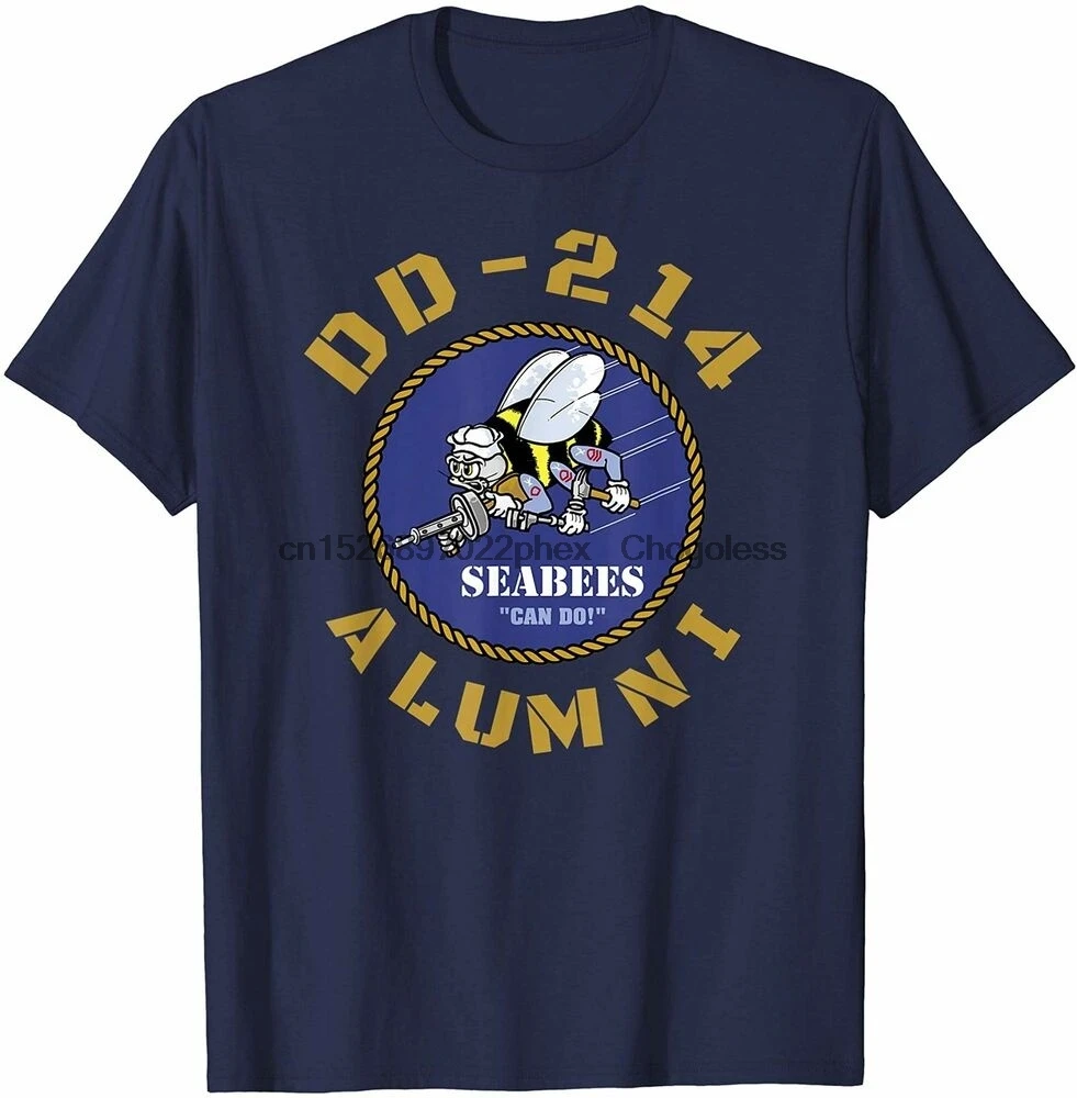 Футболка в стиле милитари со стилизованным военным флотом США подарок Veteran Seabees