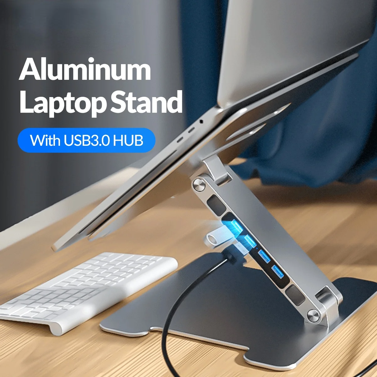 4 Port USB3.0 Foldable Laptop Stand Aluminum Notebook Riser Desktop Laptop Cooling Stand For MacBook Dell 2021 New Laptop Stand
4 Port USB3.0 Foldable Laptop Stand Aluminum Notebook Riser Desktop Laptop Cooling Stand For MacBook Dell 2021 New Laptop Stand