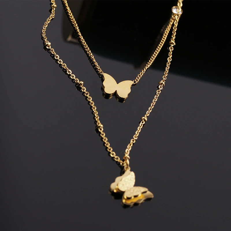 TOSAKO Stainless Steel Necklace Titanium Gold Color Butterfly Pendants For Women Sweater Chain Trend Jewelry
TOSAKO Stainless Steel Necklace Titanium Gold Color Butterfly Pendants For Women Sweater Chain Trend Jewelry