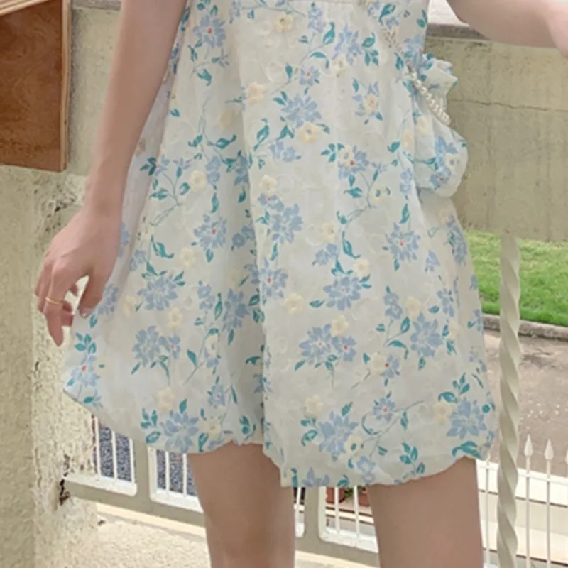 Women Party Dresses 2021 Summer Ladies French Sweet Temperament Print Flower Embroidery Waist Slimming Lantern Sleeve Vestidos 
Women Party Dresses 2021 Summer Ladies French Sweet Temperament Print Flower Embroidery Waist Slimming Lantern Sleeve Vestidos