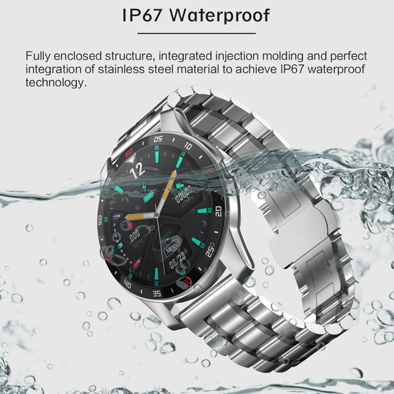 F12pro Smart Watches IP67 Waterproof Health & Fitness Smartwatch Metal Body 360*360 Fashion Business Men's Watch
F12pro Smart Watches IP67 Waterproof Health & Fitness Smartwatch Metal Body 360*360 Fashion Business Men's Watch