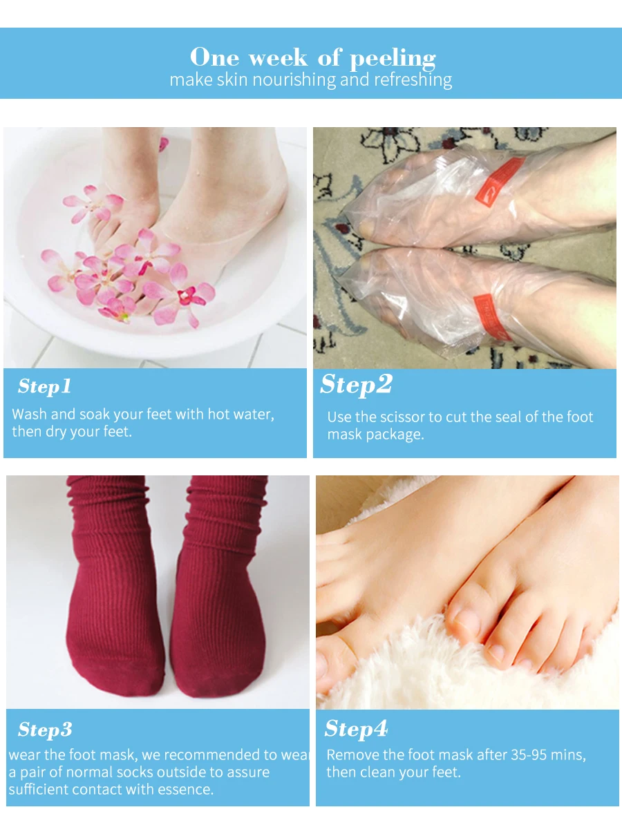 2pairs Exfoliating Foot Masks Pedicure Socks Exfoliation for Feet Mask Remove Dead Skin Heels Foot Peeling Mask for Legs efero
2pairs Exfoliating Foot Masks Pedicure Socks Exfoliation for Feet Mask Remove Dead Skin Heels Foot Peeling Mask for Legs efero