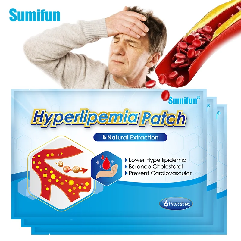 18 шт/3 пакета (ов) Sumifun понизить кровяное липидов патч для баланса гиперлипидемия