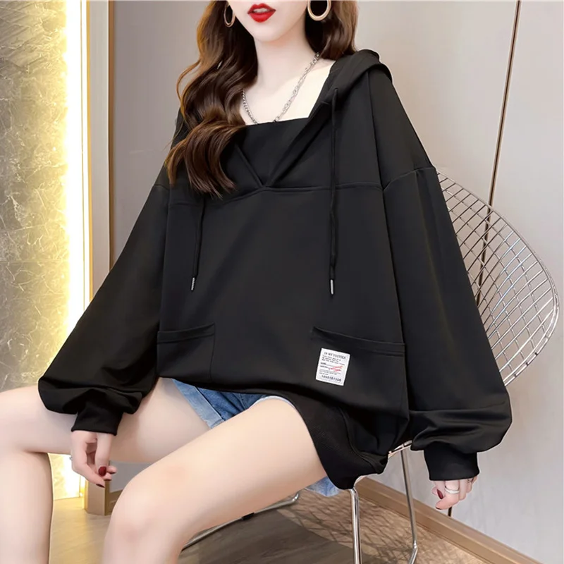 #5517 Black White Blue Hooded Sweatshirts Women Double Pockets Loose Cotton Casual Hoodies Femme Solid Color Streetwear Hoodies
#5517 Black White Blue Hooded Sweatshirts Women Double Pockets Loose Cotton Casual Hoodies Femme Solid Color Streetwear Hoodies
