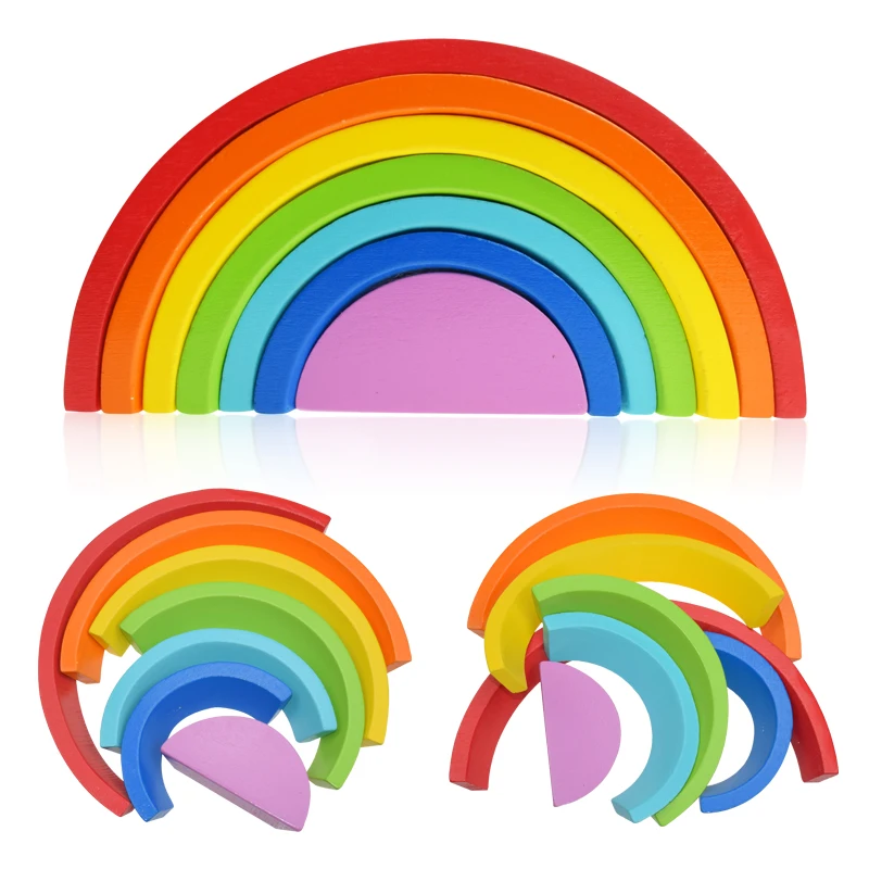 Wooden block rainbow kids children building blocks wooden toys baby early learning montessori educational Toy
Wooden block rainbow kids children building blocks wooden toys baby early learning montessori educational Toy