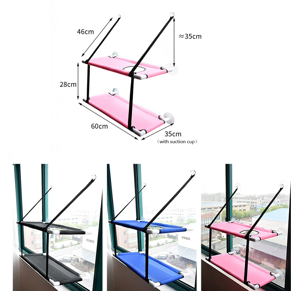 New Double Deck Hammock For Cats Pet Window Beds Seats Perch Woven Mat Window Bed Seat Cat Waterproof Bed for Cats hold up 44lbs
New Double Deck Hammock For Cats Pet Window Beds Seats Perch Woven Mat Window Bed Seat Cat Waterproof Bed for Cats hold up 44lbs
