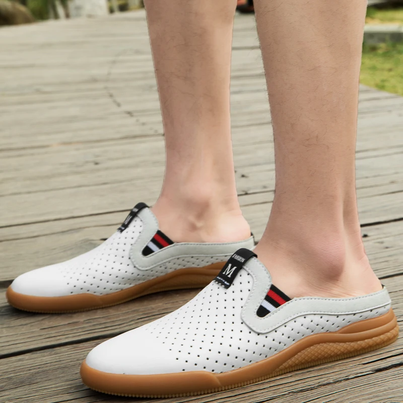 FIXSYS Summer Mens Slippers Couplr Mules Leather Casual Shoes Hollow Breathable Half Shoes Male Loafer Woman Lightweight Slides
FIXSYS Summer Mens Slippers Couplr Mules Leather Casual Shoes Hollow Breathable Half Shoes Male Loafer Woman Lightweight Slides