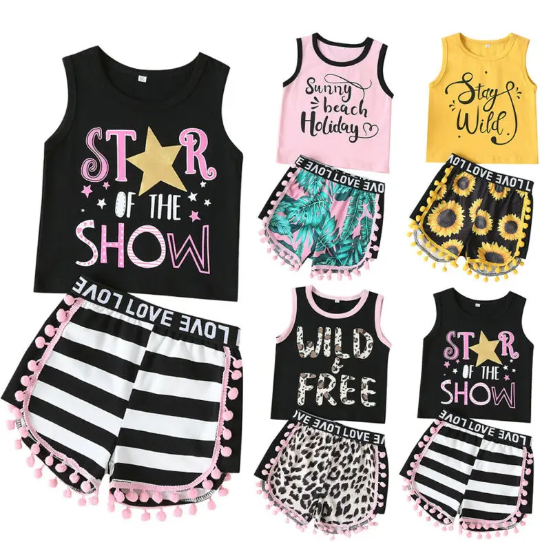 Kid Girls Sleeveless Suit Summer Casual Round Neck Letter Print T-shirt Loose Comfortable Tassel Shorts Fashion Two Piece Set
Kid Girls Sleeveless Suit Summer Casual Round Neck Letter Print T-shirt Loose Comfortable Tassel Shorts Fashion Two Piece Set