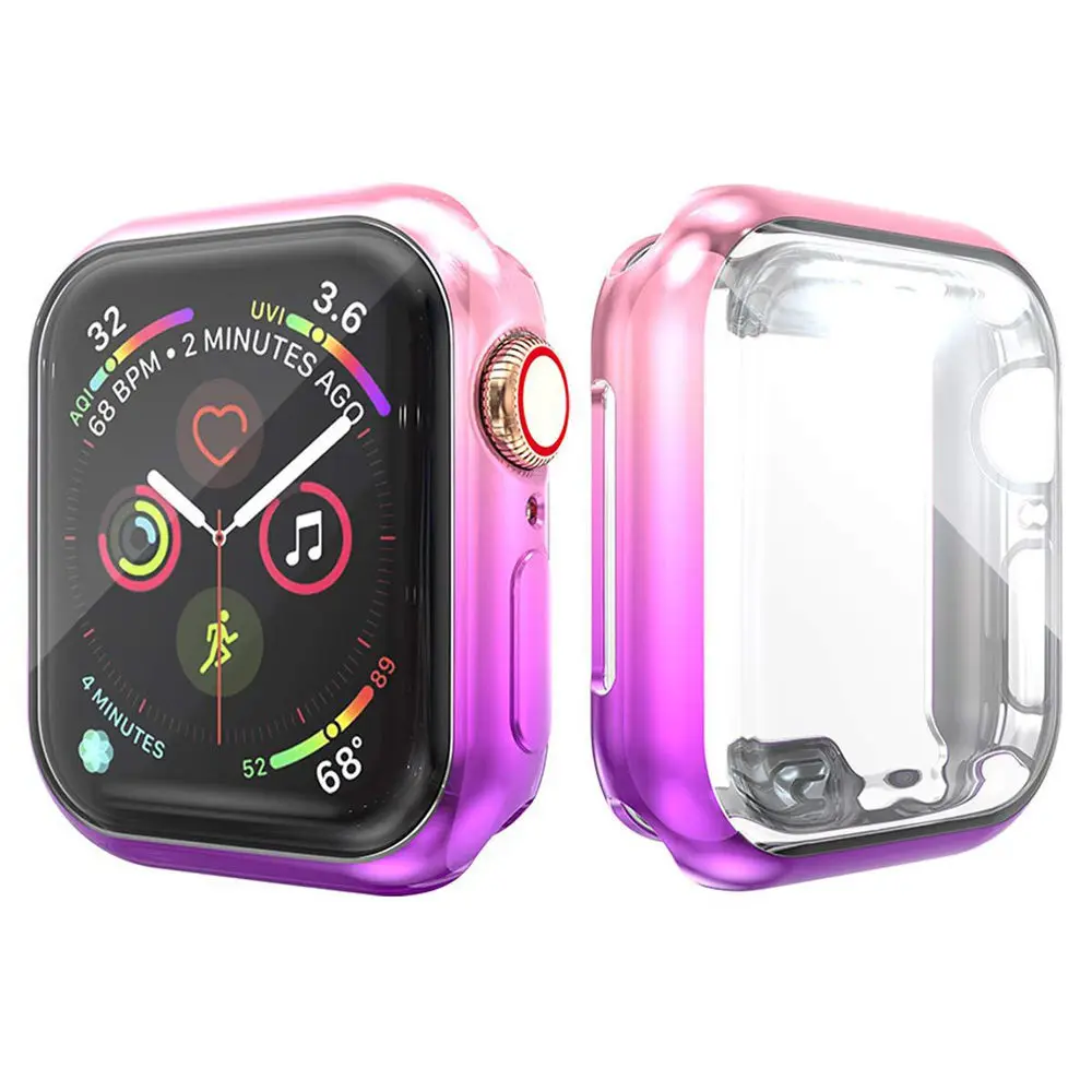 Защитный чехол для часов Apple watch 5 4 с полным покрытием TPU 23 поколение выцветающих