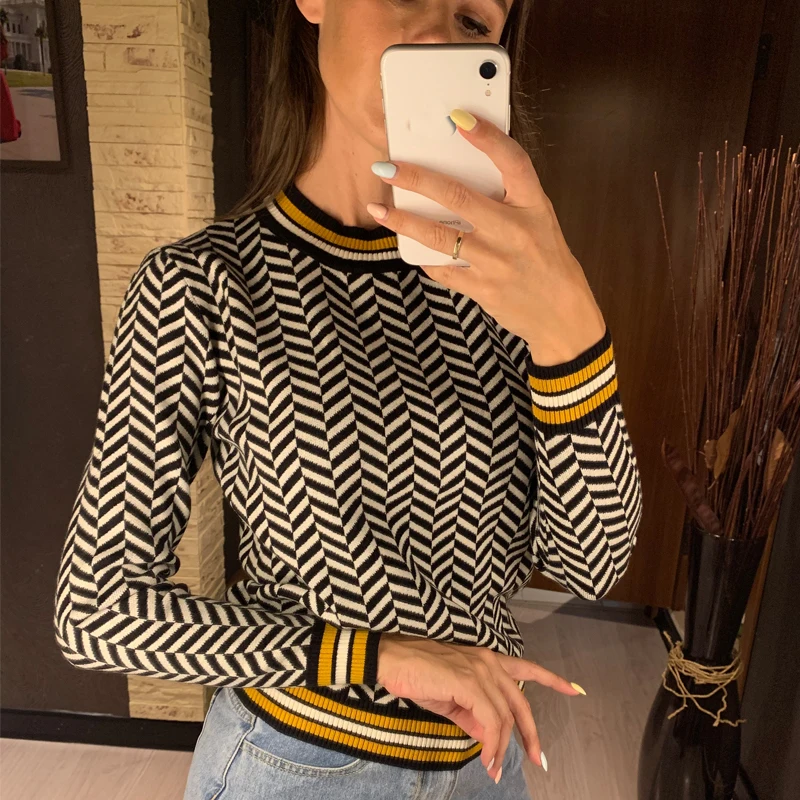 GIGOGOU Geometric Knitted Women Pullover and Sweaters Autumn Winter Thick Female Jumper Warm Striped Christmas Sweaters Pull
GIGOGOU Geometric Knitted Women Pullover and Sweaters Autumn Winter Thick Female Jumper Warm Striped Christmas Sweaters Pull