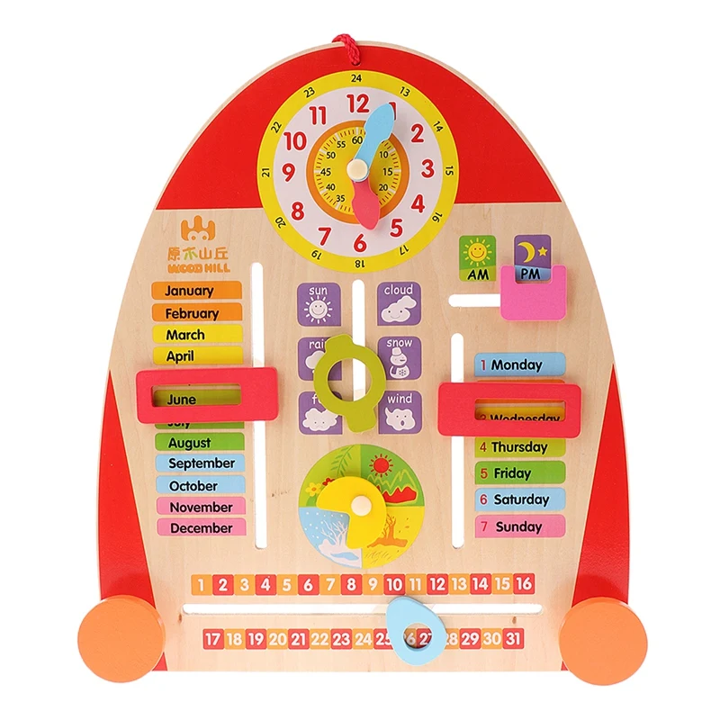 Kids Wooden Calendar Board Game Weather Season Time Teaching Clock Toys For Children Early Learning Educational Toy
Kids Wooden Calendar Board Game Weather Season Time Teaching Clock Toys For Children Early Learning Educational Toy