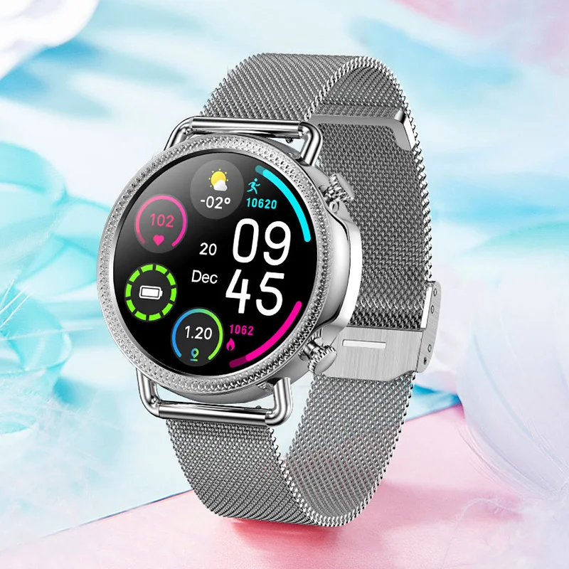 

New Women‘s Luxury Smart Watch IP67 Waterproof Heart Rate Blood Pressure Monitoring Weather Forecast Smartwatch For Android IOS