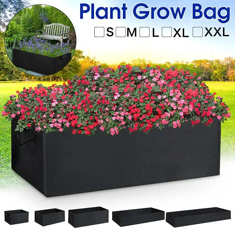 Large Rectangular Vegetable Grow Bags Garden Nursery Planting Flower Pot Anti-corrosion Non-woven Planters
Large Rectangular Vegetable Grow Bags Garden Nursery Planting Flower Pot Anti-corrosion Non-woven Planters