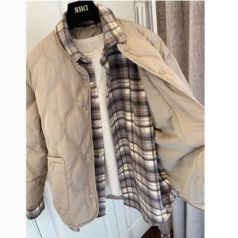 Solid Plaid Vintage Design Warm Winter Coat Jacket for Teens Girls New Brand Preppy Style Cotton Women Casual Parkas Outerwear 
Solid Plaid Vintage Design Warm Winter Coat Jacket for Teens Girls New Brand Preppy Style Cotton Women Casual Parkas Outerwear