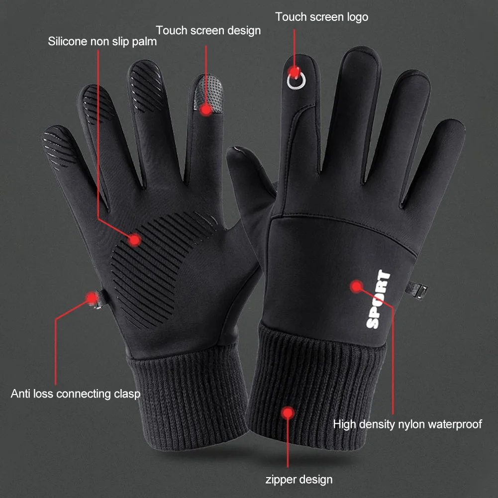 Waterproof Gloves For Men Winter Outdoor Sports Driving Cycling Fashion Warm Running Windproof Anti Slip Women Motorcycle Gloves
Waterproof Gloves For Men Winter Outdoor Sports Driving Cycling Fashion Warm Running Windproof Anti Slip Women Motorcycle Gloves