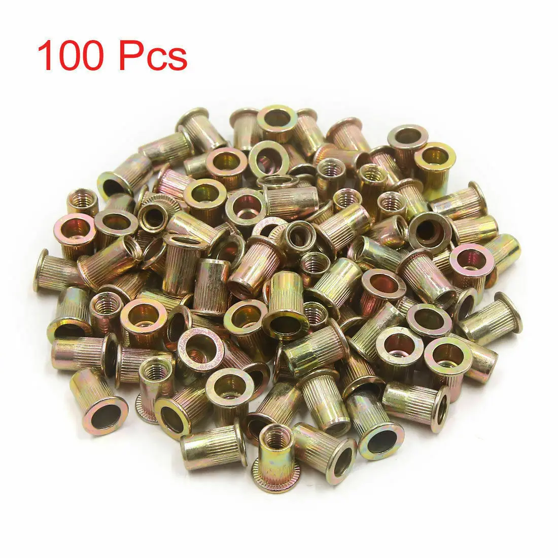100pcs Rivet nut Carbon steel Equipment Fastener Flat head Nutsert Screw Threaded Tool
100pcs Rivet nut Carbon steel Equipment Fastener Flat head Nutsert Screw Threaded Tool