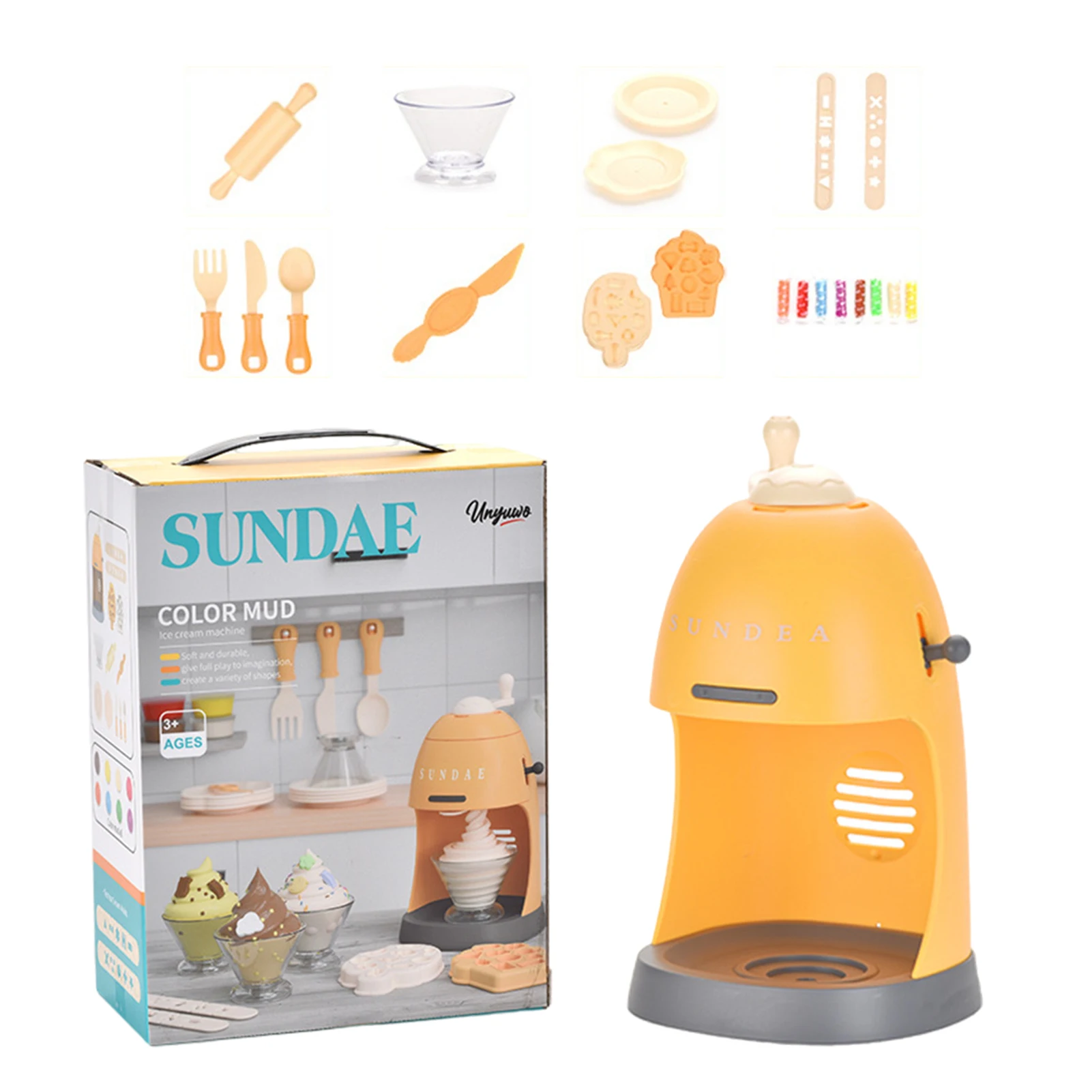 Simulation Ice Cream Machine Children House Play Toy Set Children Play House Toys DIY Set With Color Mud
Simulation Ice Cream Machine Children House Play Toy Set Children Play House Toys DIY Set With Color Mud